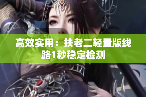 高效实用：扶老二轻量版线路1秒稳定检测
