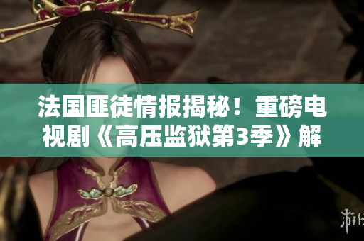 法国匪徒情报揭秘！重磅电视剧《高压监狱第3季》解密