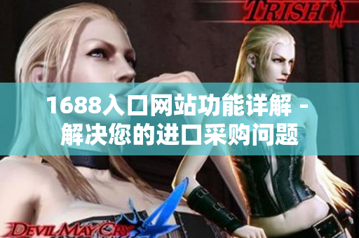 1688入口网站功能详解 - 解决您的进口采购问题