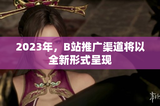 2023年，B站推广渠道将以全新形式呈现
