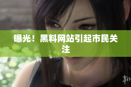 曝光！黑料网站引起市民关注