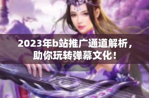 2023年b站推广通道解析，助你玩转弹幕文化！