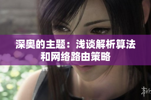 深奥的主题：浅谈解析算法和网络路由策略