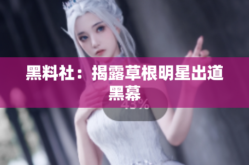 黑料社：揭露草根明星出道黑幕