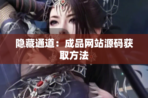 隐藏通道：成品网站源码获取方法