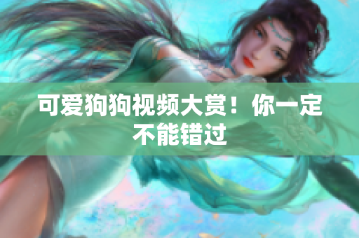 可爱狗狗视频大赏！你一定不能错过