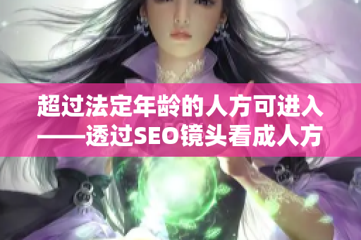 超过法定年龄的人方可进入——透过SEO镜头看成人方向。
