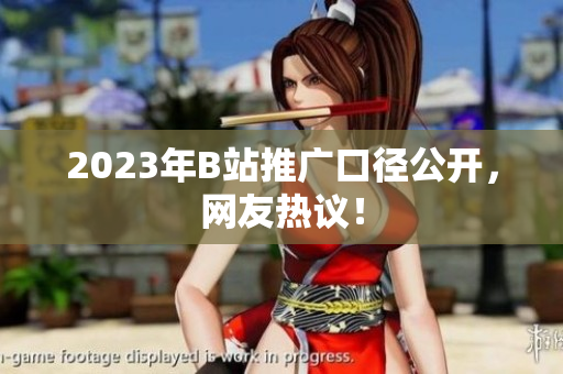 2023年B站推广口径公开，网友热议！