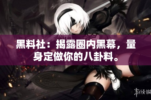 黑料社：揭露圈内黑幕，量身定做你的八卦料。