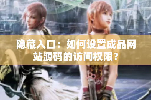 隐藏入口：如何设置成品网站源码的访问权限？