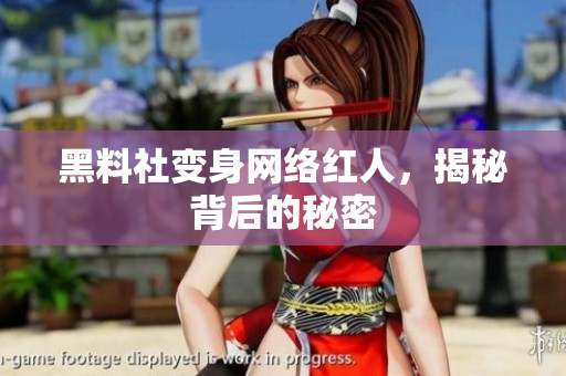 黑料社变身网络红人，揭秘背后的秘密