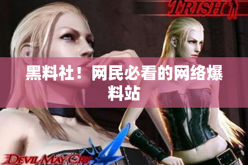 黑料社！网民必看的网络爆料站