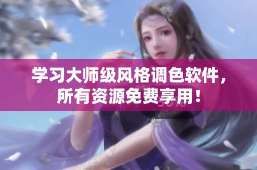 学习大师级风格调色软件，所有资源免费享用！