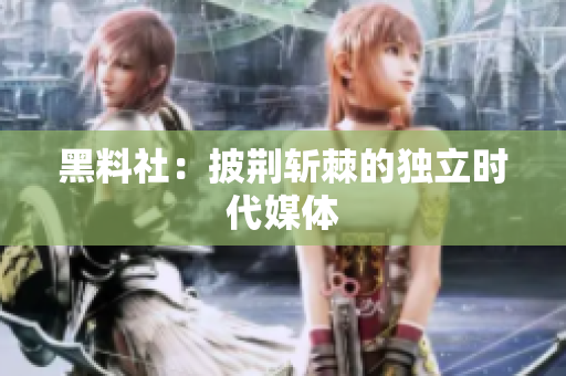 黑料社：披荆斩棘的独立时代媒体