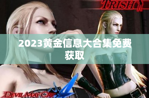 2023黄金信息大合集免费获取