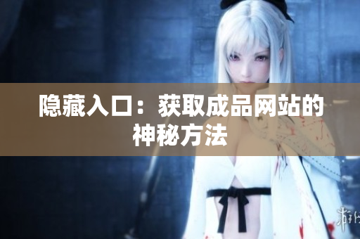 隐藏入口：获取成品网站的神秘方法