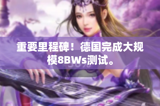 重要里程碑！德国完成大规模8BWs测试。