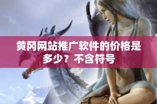 黄冈网站推广软件的价格是多少？不含符号