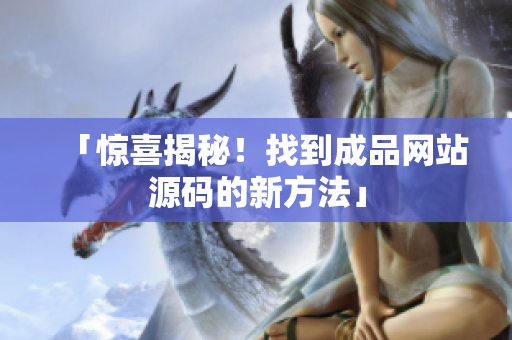 「惊喜揭秘！找到成品网站源码的新方法」