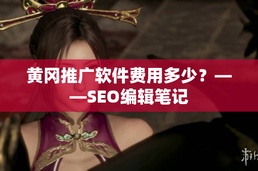 黄冈推广软件费用多少？——SEO编辑笔记