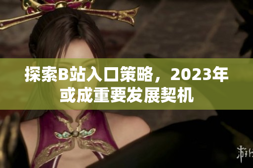 探索B站入口策略，2023年或成重要发展契机