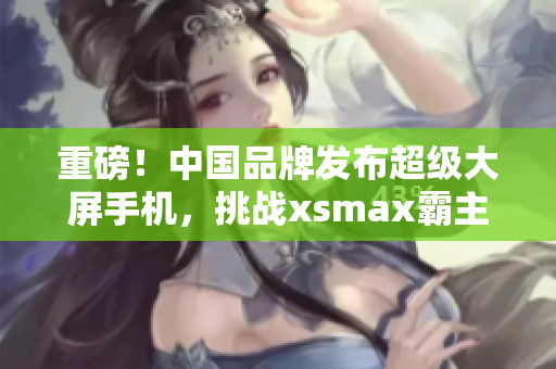 重磅！中国品牌发布超级大屏手机，挑战xsmax霸主地位