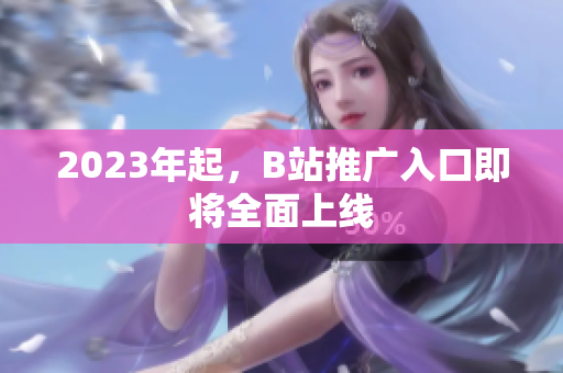2023年起，B站推广入口即将全面上线