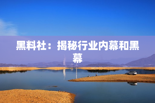 黑料社：揭秘行业内幕和黑幕