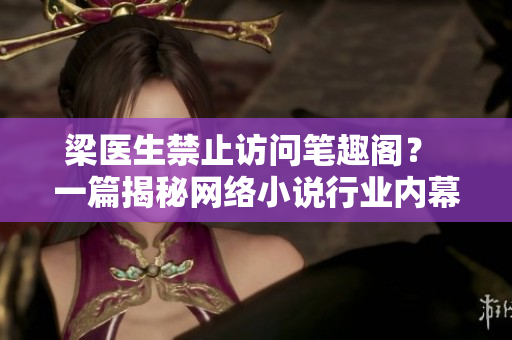 梁医生禁止访问笔趣阁？ 一篇揭秘网络小说行业内幕的文章