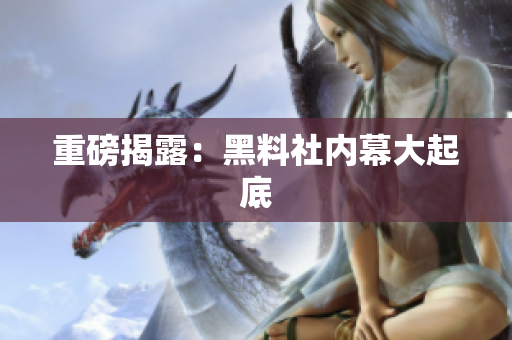 重磅揭露：黑料社内幕大起底