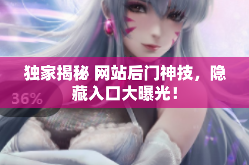 独家揭秘 网站后门神技，隐藏入口大曝光！