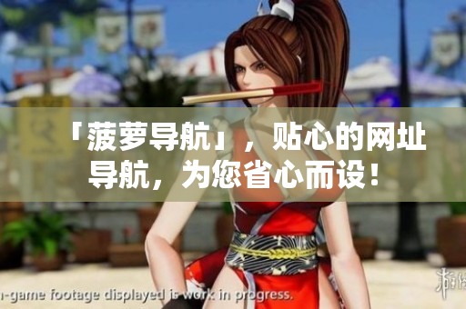 「菠萝导航」，贴心的网址导航，为您省心而设！