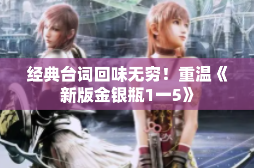经典台词回味无穷！重温《新版金银瓶1一5》