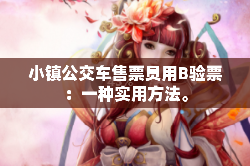小镇公交车售票员用B验票：一种实用方法。