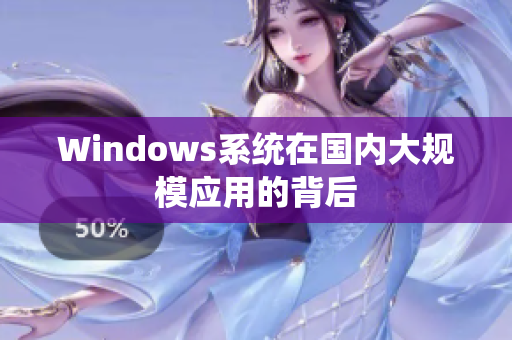 Windows系统在国内大规模应用的背后