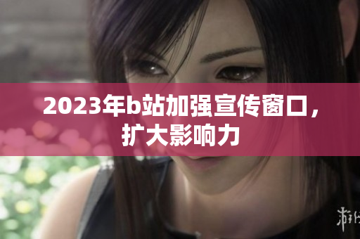 2023年b站加强宣传窗口，扩大影响力