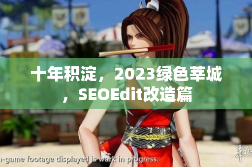 十年积淀，2023绿色莘城，SEOEdit改造篇