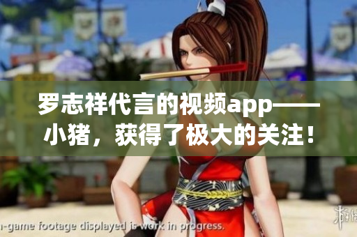 罗志祥代言的视频app——小猪，获得了极大的关注！