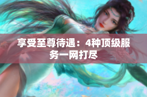 享受至尊待遇：4种顶级服务一网打尽