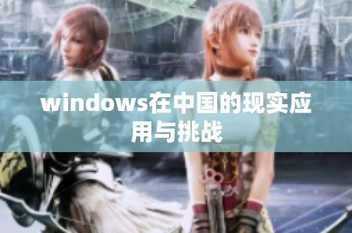 windows在中国的现实应用与挑战