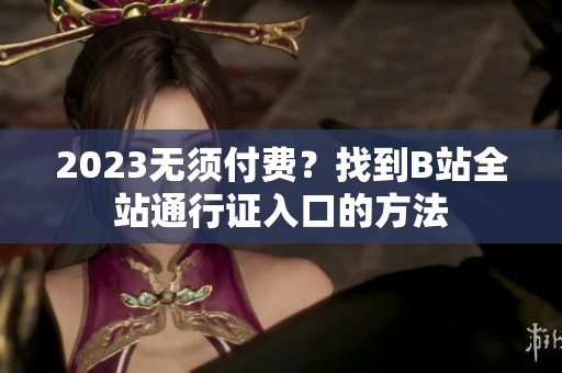 2023无须付费？找到B站全站通行证入口的方法