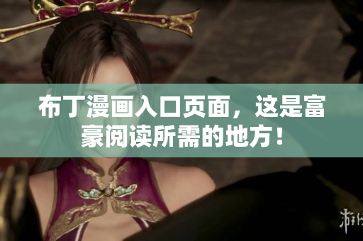布丁漫画入口页面，这是富豪阅读所需的地方！