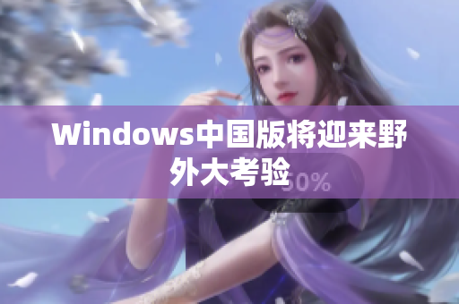 Windows中国版将迎来野外大考验
