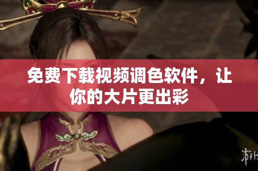 免费下载视频调色软件，让你的大片更出彩