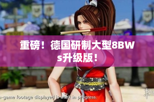 重磅！德国研制大型8BWs升级版！