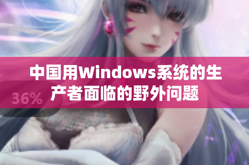 中国用Windows系统的生产者面临的野外问题