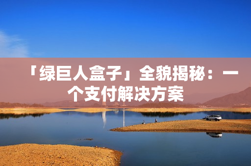 「绿巨人盒子」全貌揭秘：一个支付解决方案