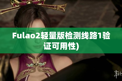 Fulao2轻量版检测线路1验证可用性)