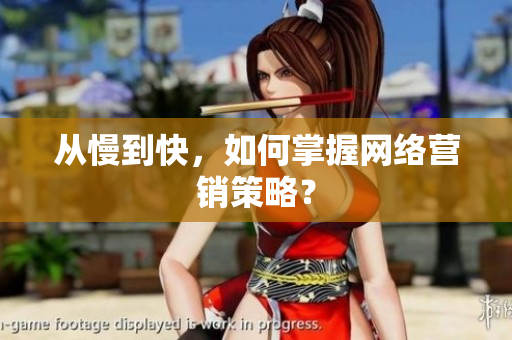 从慢到快，如何掌握网络营销策略？