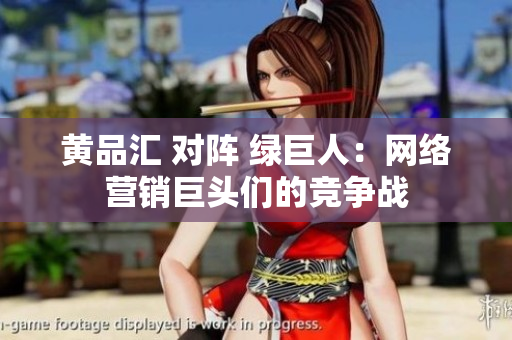 黄品汇 对阵 绿巨人：网络营销巨头们的竞争战